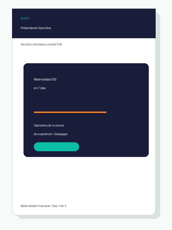 Mockup of the Executive Presentation deliverable