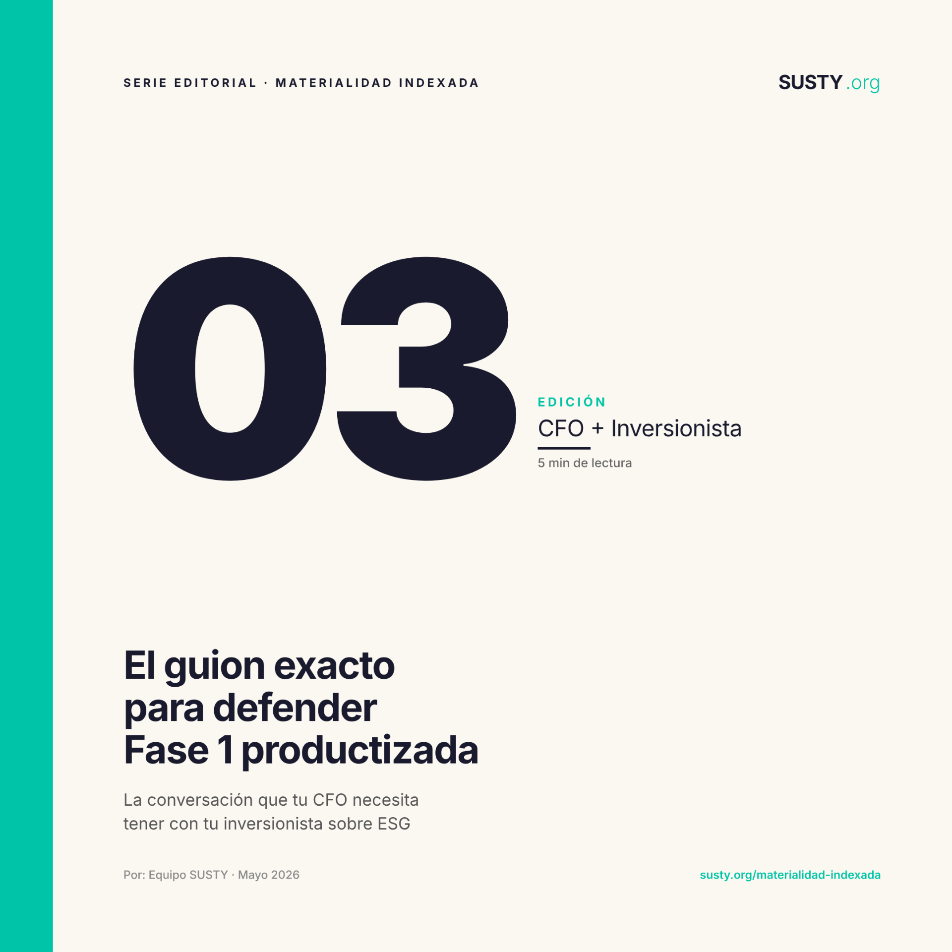 El guion exacto para defender Fase 1 productizada